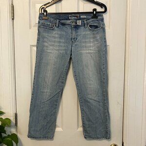 Cropped Ultra Low Waist Stretch Denim